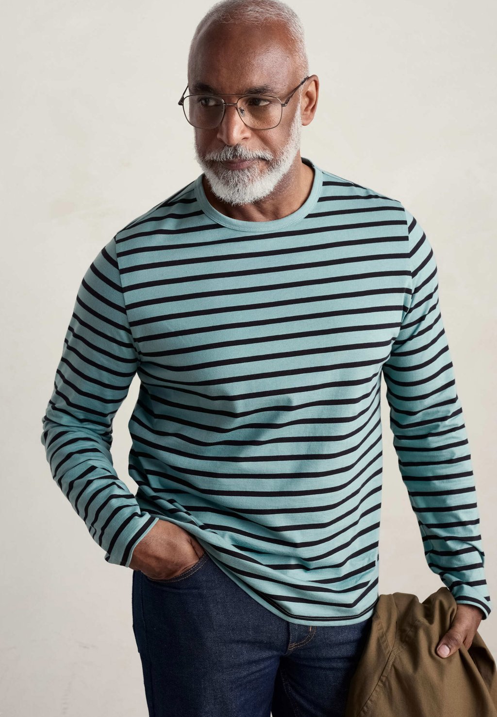 Рубашка с длинными рукавами SAILOR Seasalt Cornwall, цвет breton sardine onyx