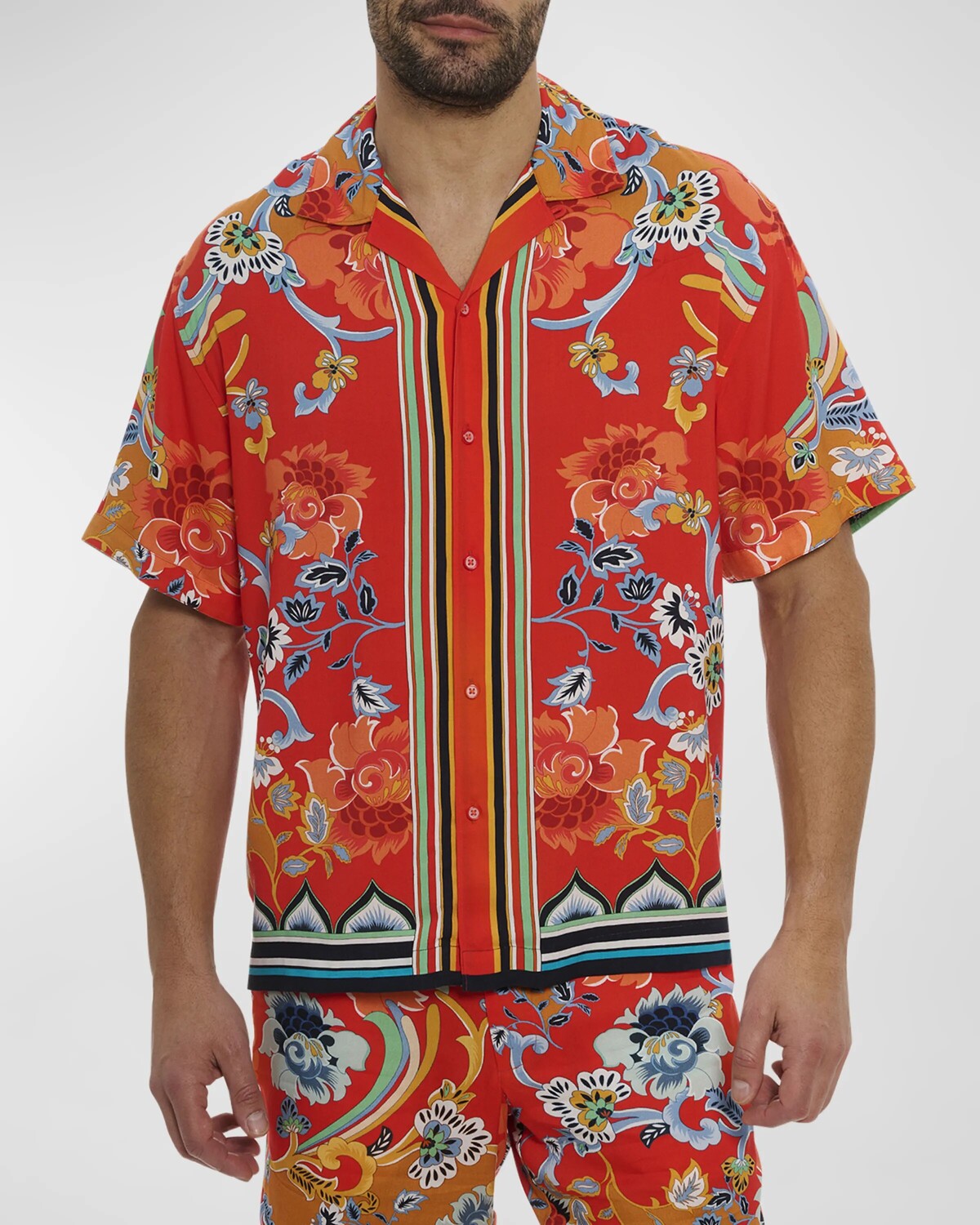 

Мужская походная рубашка с принтом Taj Robert Graham, цвет Multi