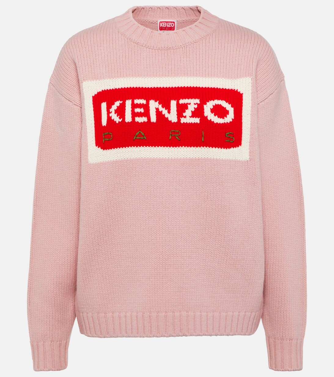 

Шерстяной свитер с логотипом KENZO, розовый