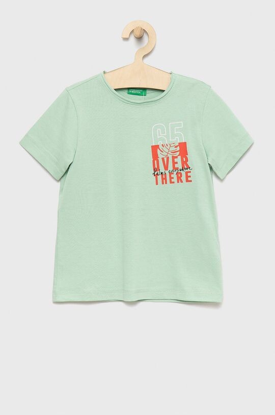 

Хлопковая футболка для детей United Colors of Benetton, зеленый