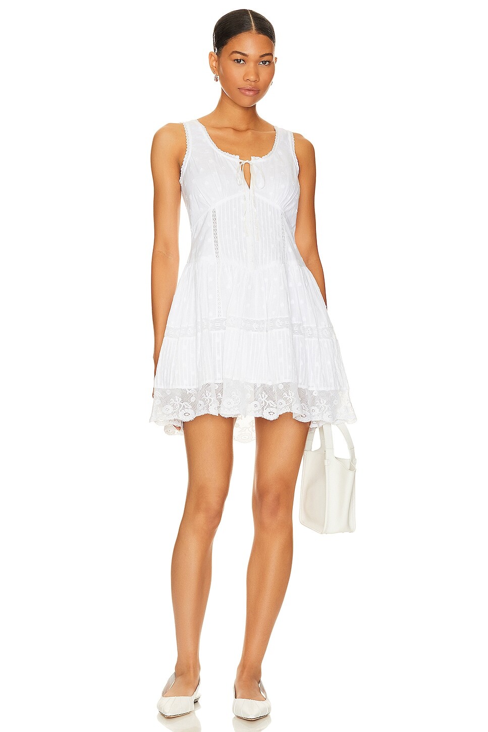 

Платье LoveShackFancy Ceronne, цвет True White