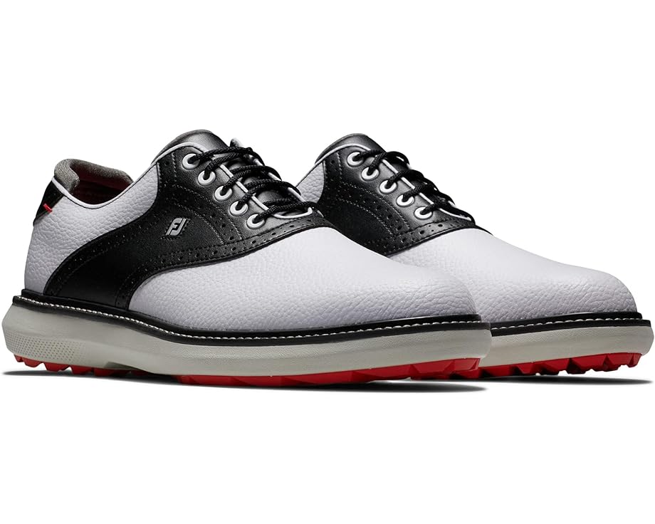 Кроссовки FootJoy Traditions Spikeless Golf Shoes, цвет White/Black 2021 men black golf shoes waterproof spikeless non slip golf sneakers lightweight sport trainers white running shoes golf wear