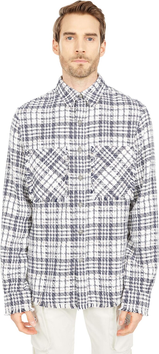 

Куртка Tweed Fitted Overshirt Faith Connexion, цвет Ecru/Navy
