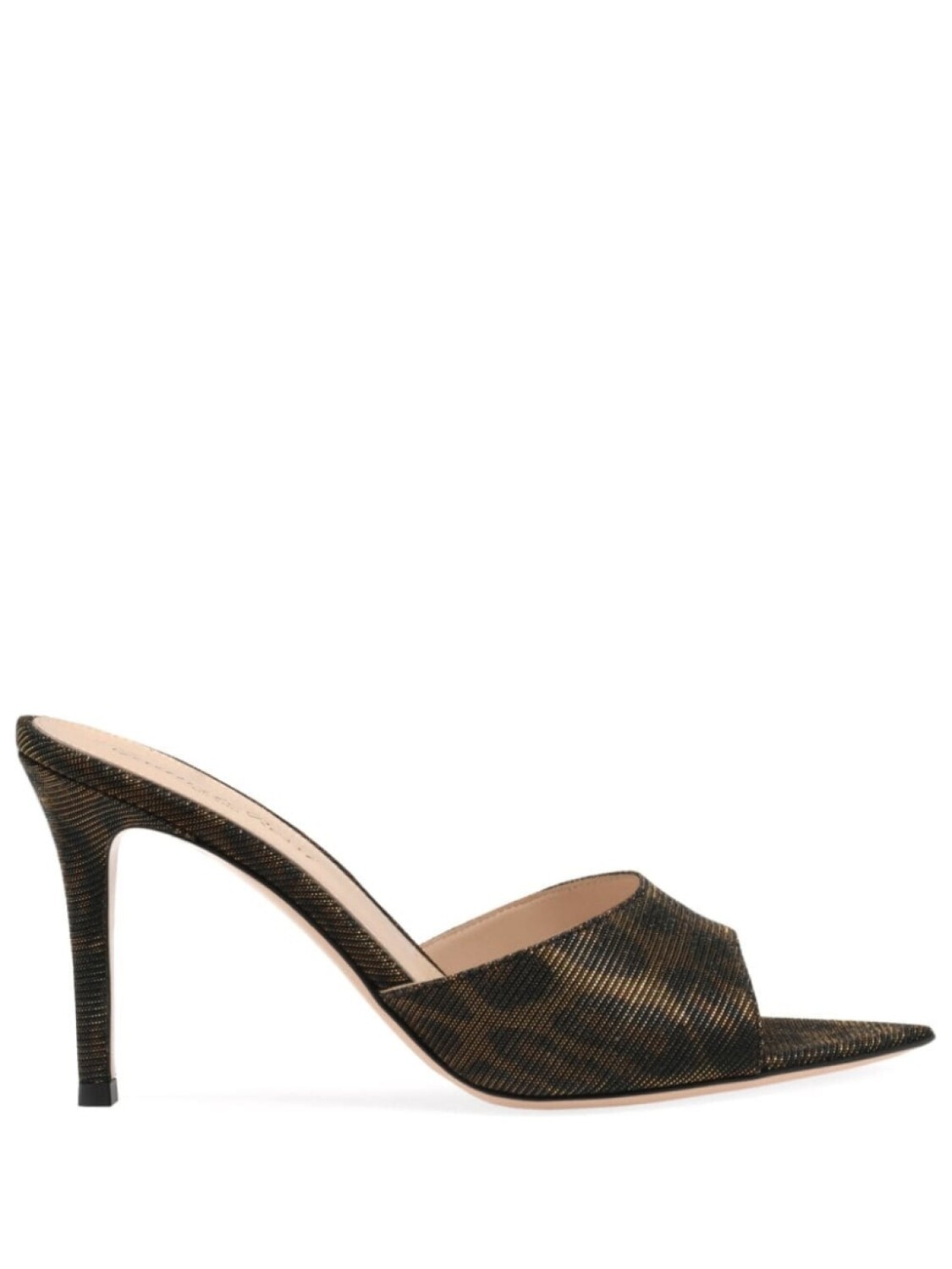 

Gianvito Rossi мюли Elle 85 с леопардовым принтом, коричневый