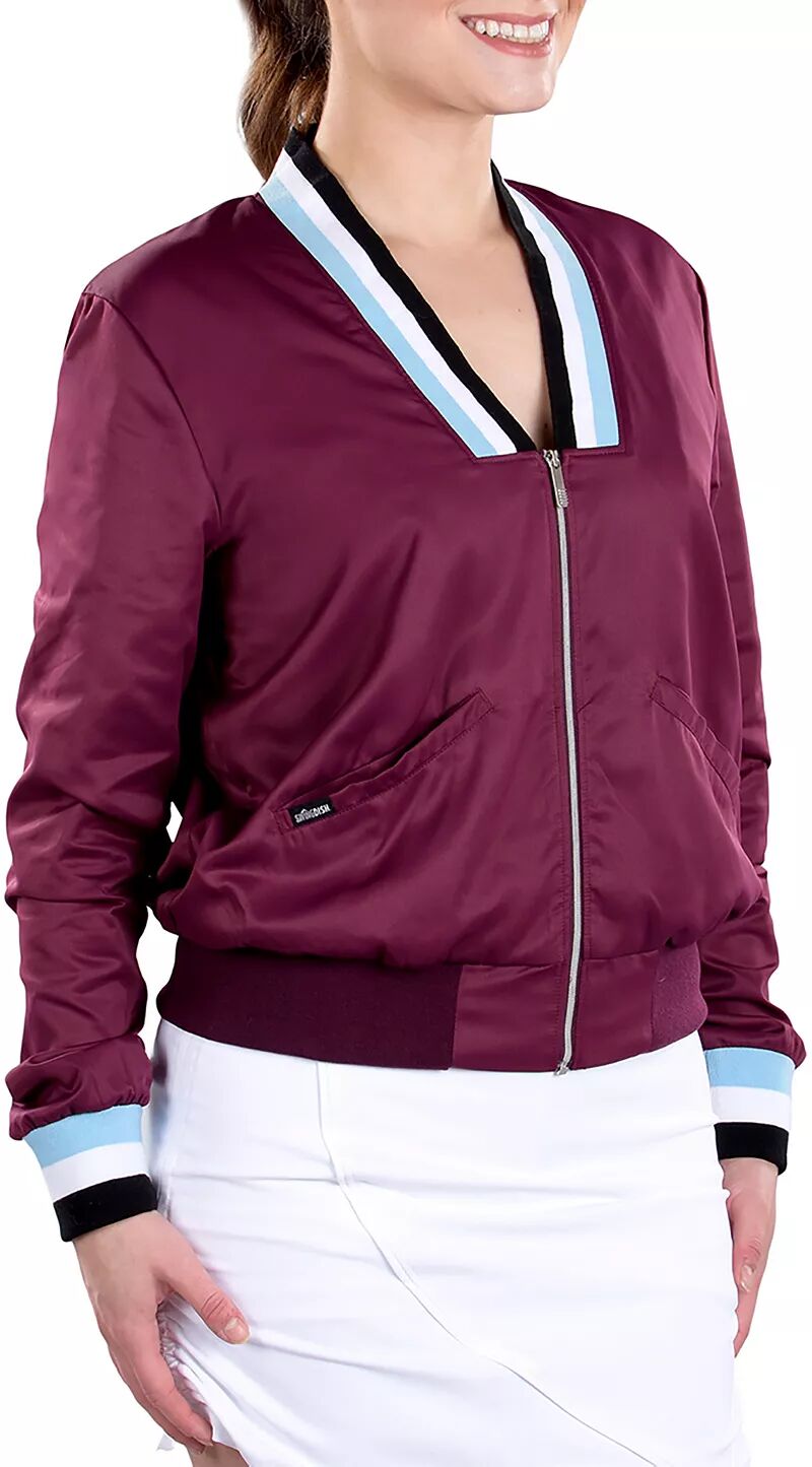 цена Женская куртка-бомбер для гольфа с молнией во всю длину SwingDish Berlin