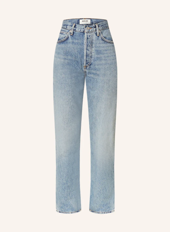 цена Прямые джинсы 90-х с зажимной талией Agolde, синий