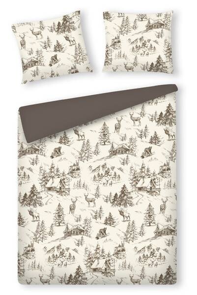 

Постельное белье home & you Foresto, 160x1x200 см цвет hellbeige
