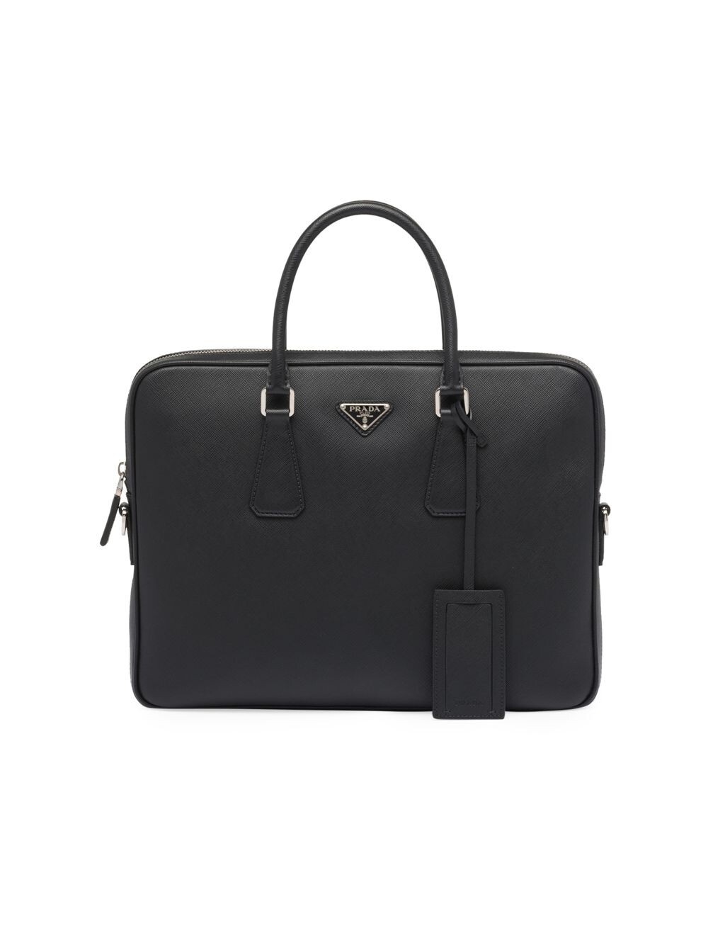 

Рабочая сумка из сафьяновой кожи Prada, черный