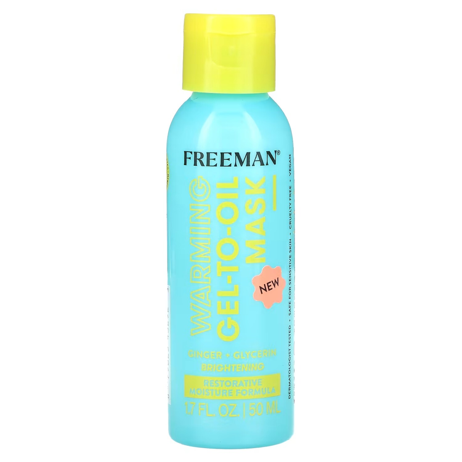 Согревающая косметическая маска Freeman Beauty Gel-To-Oil имбирь и глицерин, 50 мл. freeman beauty согревающая косметическая маска из геля и масла имбирь глицерин 50 мл 1 7 жидк унции