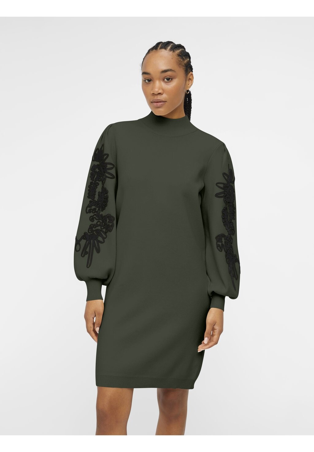 

Трикотажное платье JOANA L/S REP Object, цвет duffel bag detail/black tape