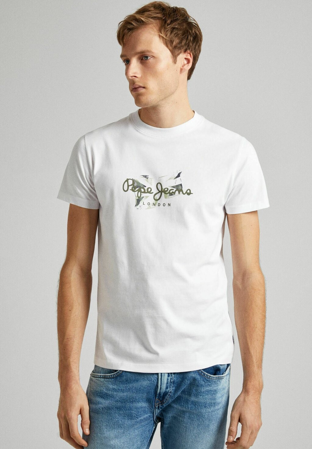 

Футболка с принтом Count Pepe Jeans, белый