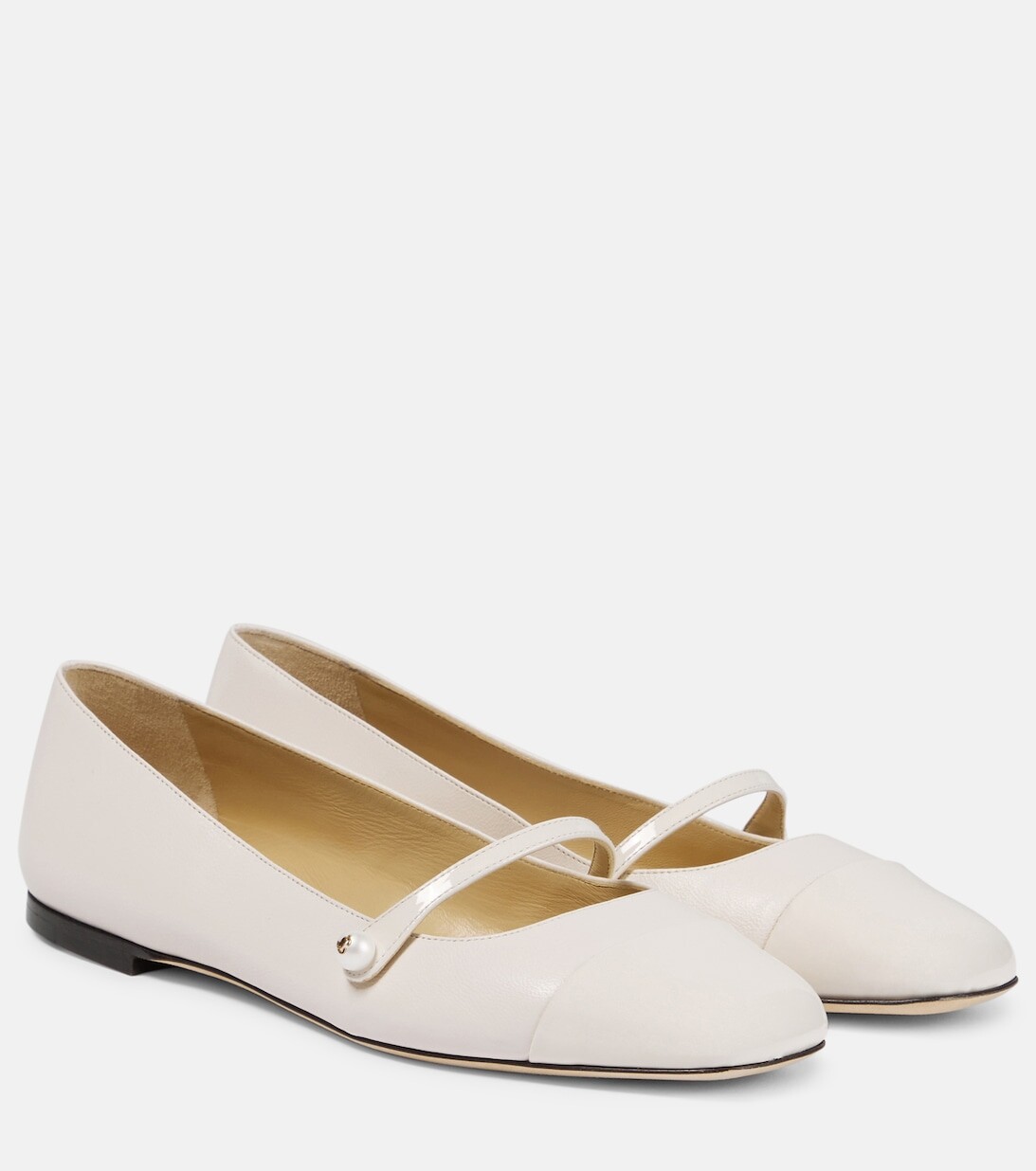 

Декорированные кожаные балетки Elisa Jimmy Choo, белый