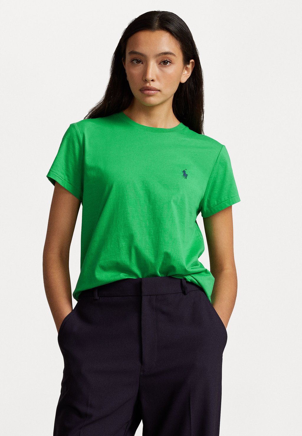 Базовая футболка Short Sleeve Polo Ralph Lauren, цвет preppy green футболка базовая lee цвет preppy blue