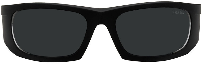 

Черные солнцезащитные очки Linea Rossa с вырезом Prada Eyewear