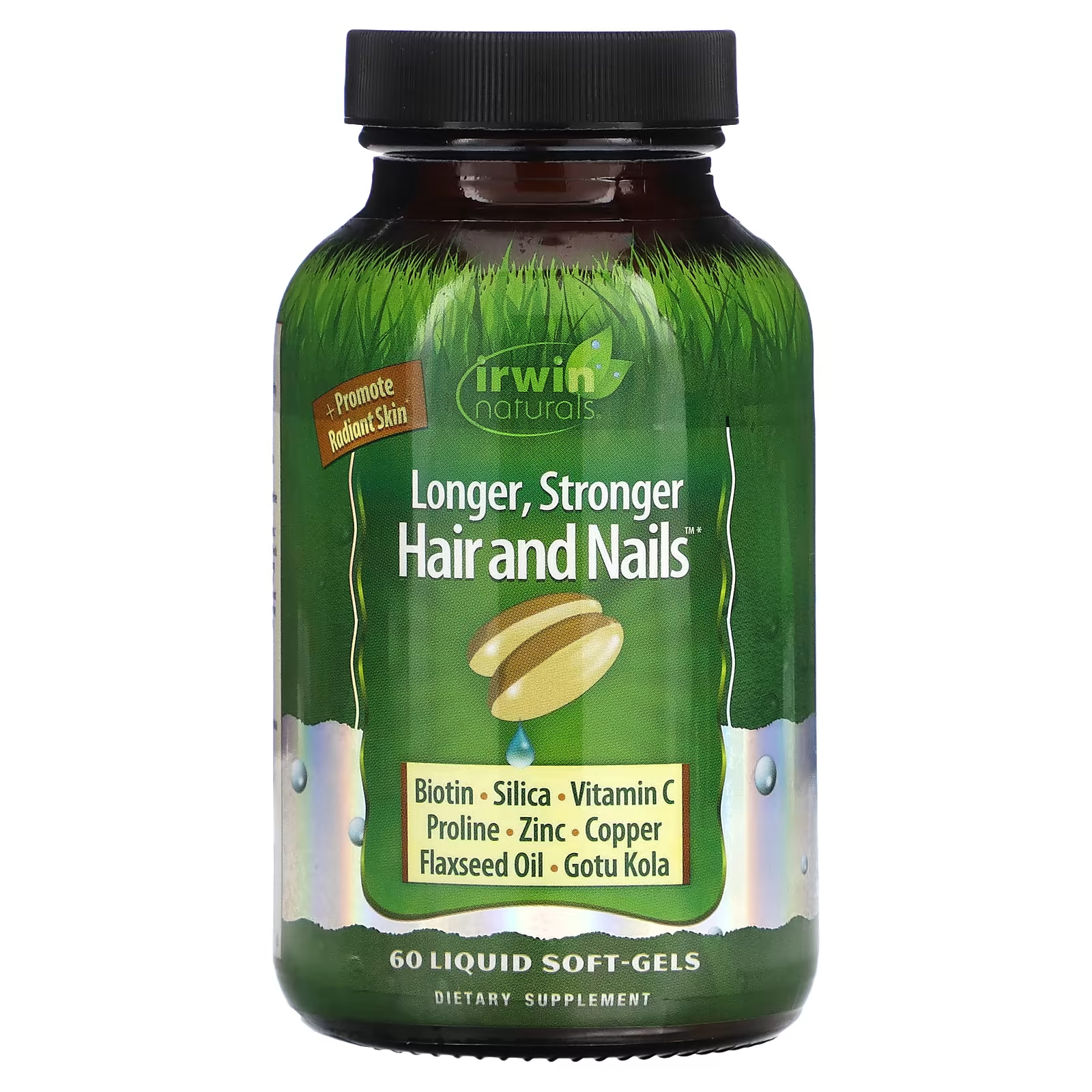 Пищевая добавка Irwin Naturals для волос, 60 капсул пищевая добавка с витамином d3 irwin naturals sunny mood 80 желатиновых капсул