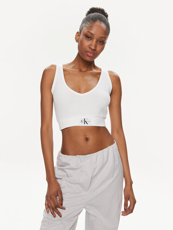 

Топ приталенного кроя Calvin Klein, белый
