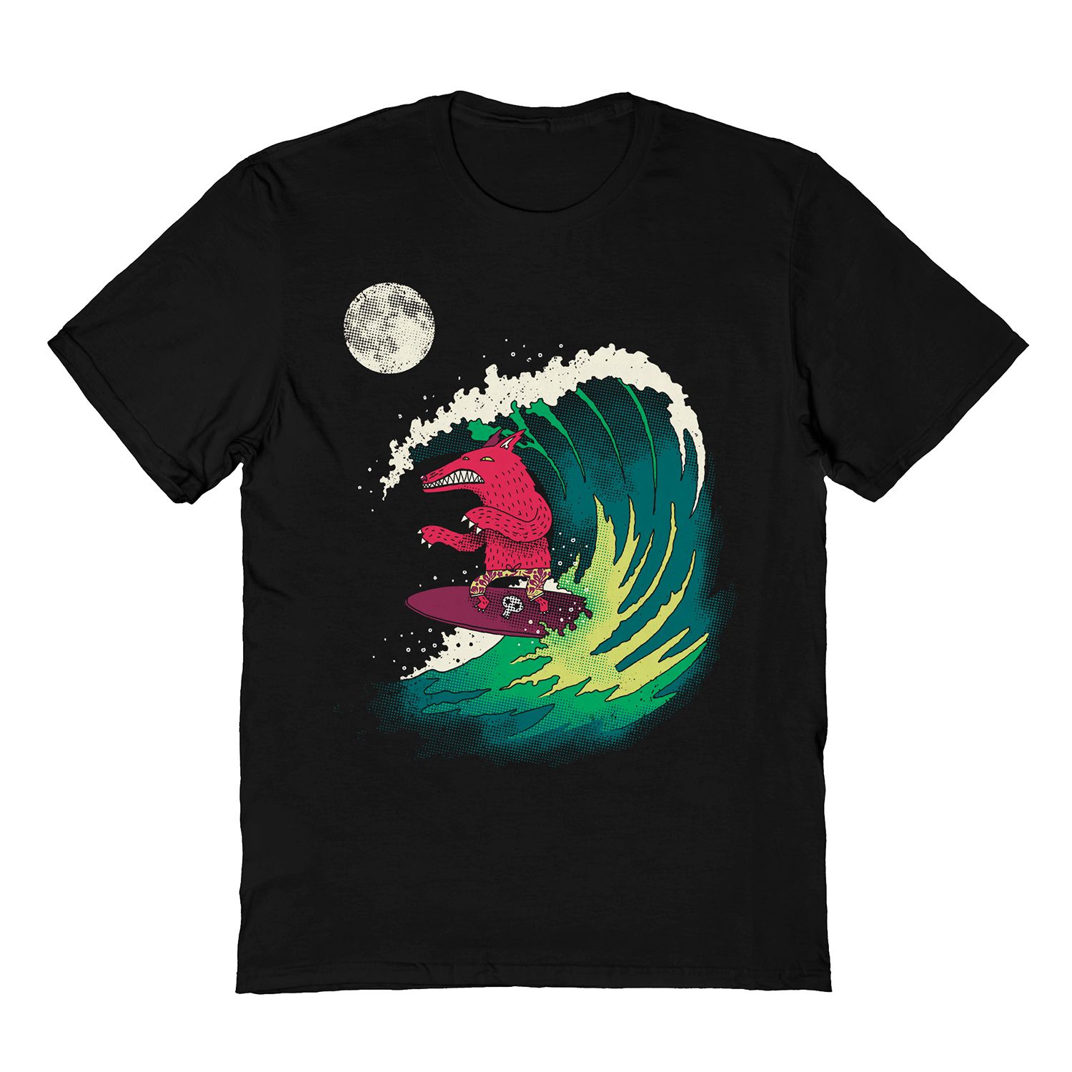 

Мужская футболка DinoMike Moonlight Surfer COLAB89 by Threadless