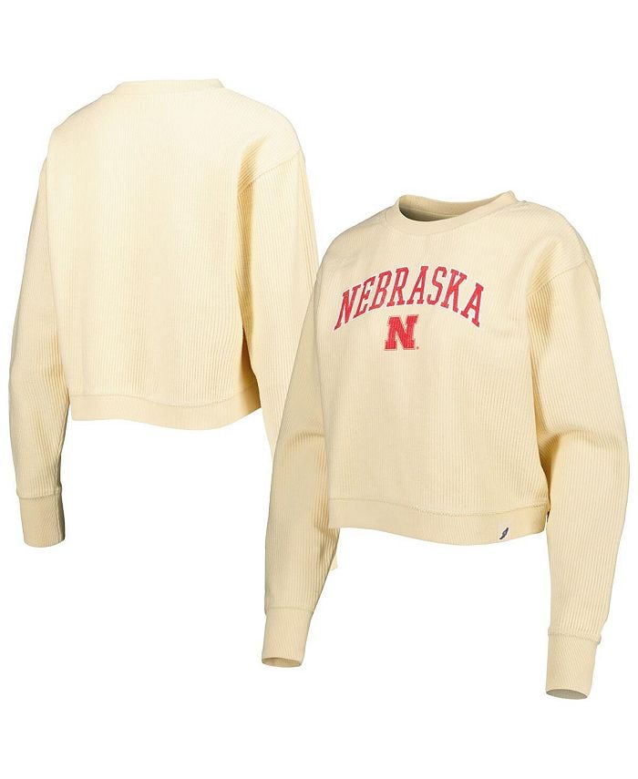 

Женский кремовый свитшот Nebraska Huskers Classic Campus Corded Timber League Collegiate Wear, слоновая кость/кремовый