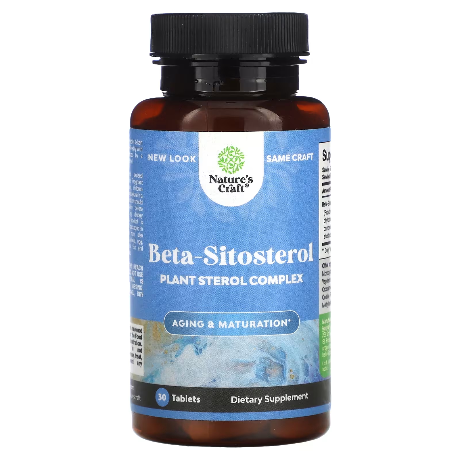 Бета-ситостерин Nature's Craft, 30 таблеток source naturals мега сильный бета ситостерин 240 таблеток