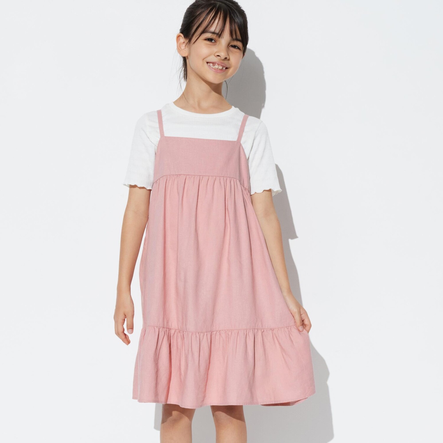 

Платье UNIQLO из льна, розовый