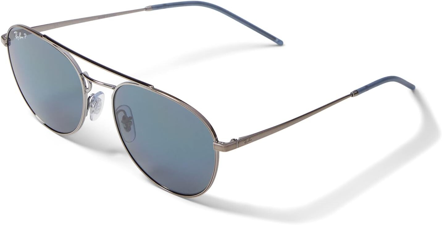 

Солнцезащитные очки 55 mm 0RB3589 Ray-Ban, цвет Gunmetal/Dark Blue Polarized