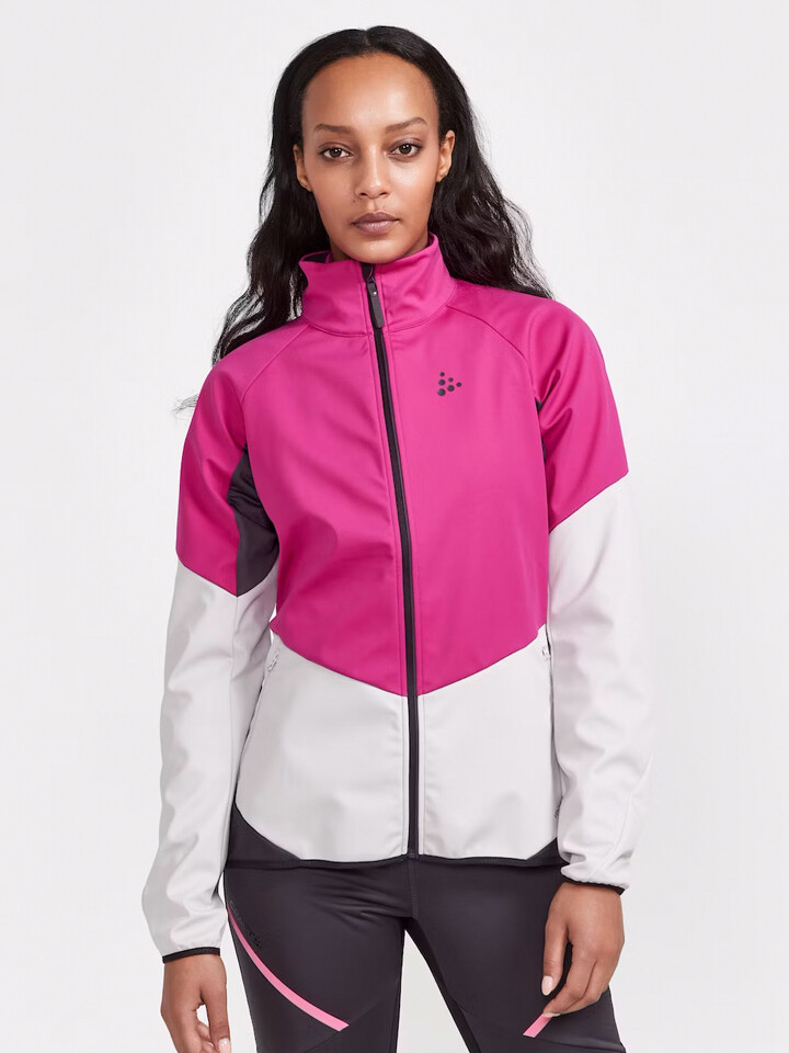 

Куртка софтшелл Craft Core Glide, цвет Pink/Weiß/Grau