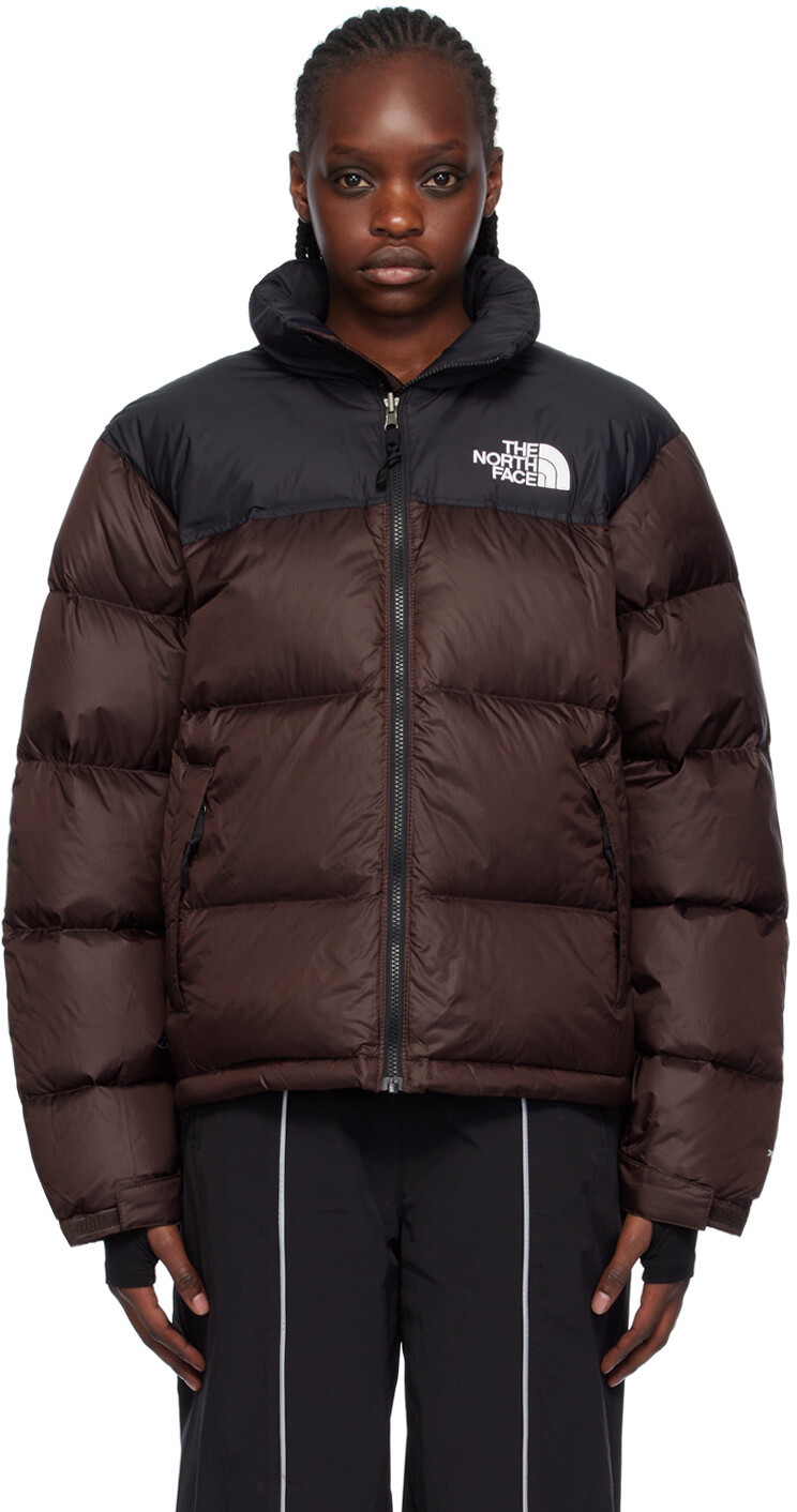 

Черный и бордовый пуховик Nuptse 1996 в стиле ретро The North Face