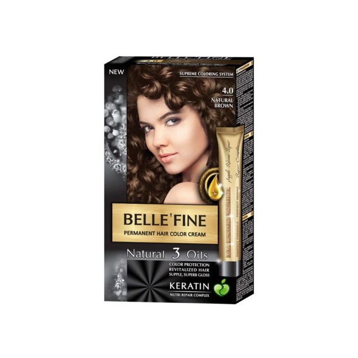 цена Краска для волос Tinte Capilar Keratin Bellefine, 4.0 Castaño