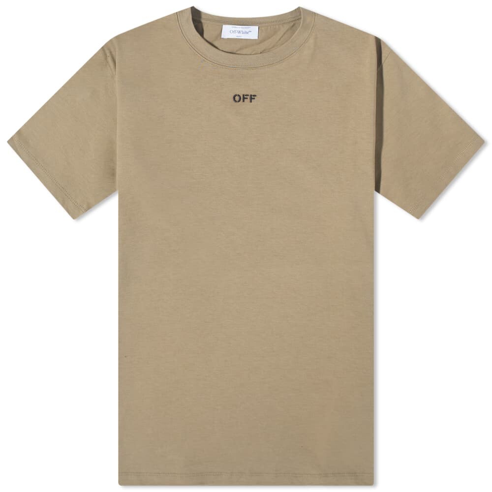 

Футболка с логотипом Off-White, бежевый/черный