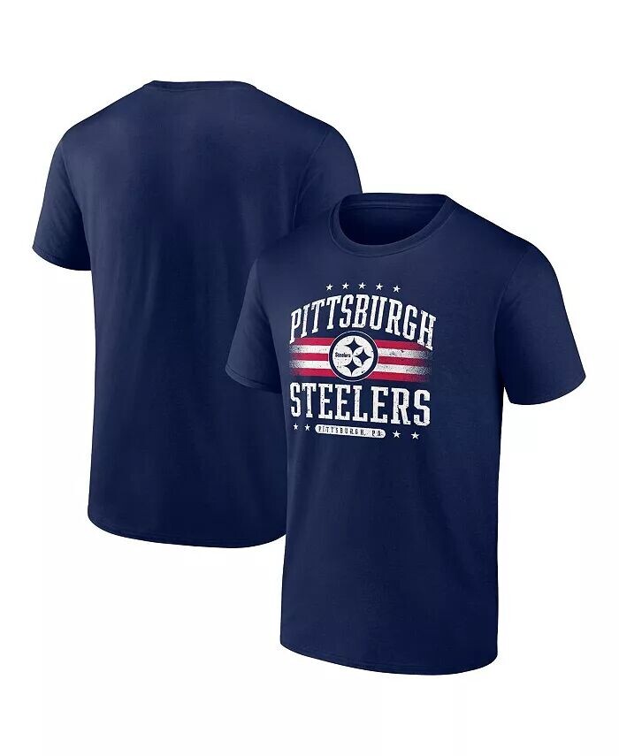 

Мужская футболка Pittsburgh Steelers Big Tall Americana Fanatics, синий