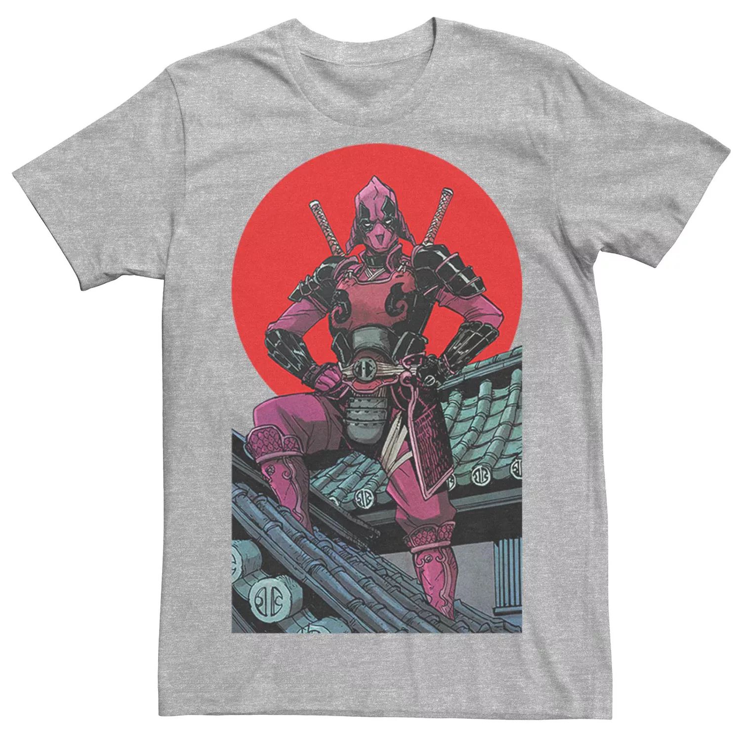 Мужская футболка с плакатом Marvel's Deadpool Samurai Sunset Licensed Character