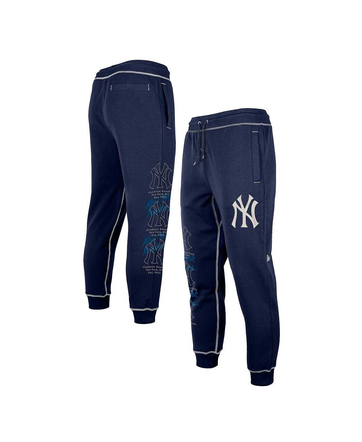 

Мужские темно-синие брюки-джоггеры с разрезами New York Yankees Team New Era