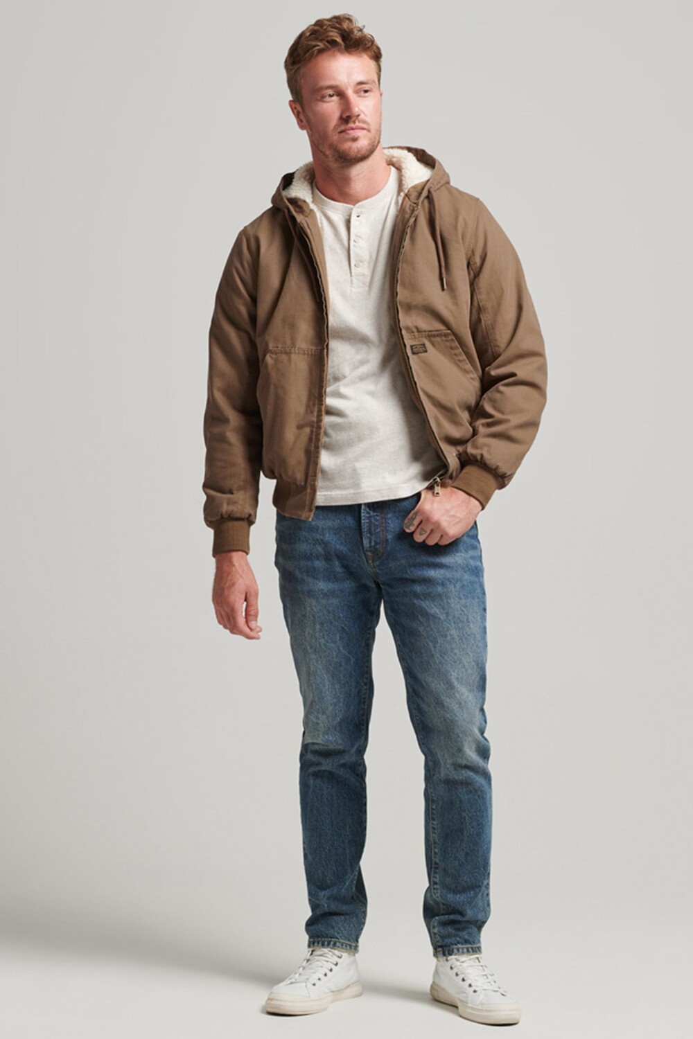 

Толстовка с капюшоном для спецодежды Superdry, коричневый