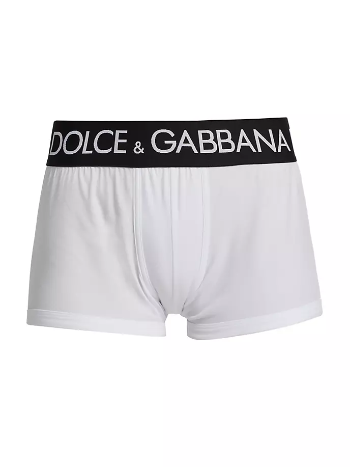 Боксеры из эластичного хлопка с логотипом Dolce&Gabbana, белый толстовка из хлопка с логотипом dolce