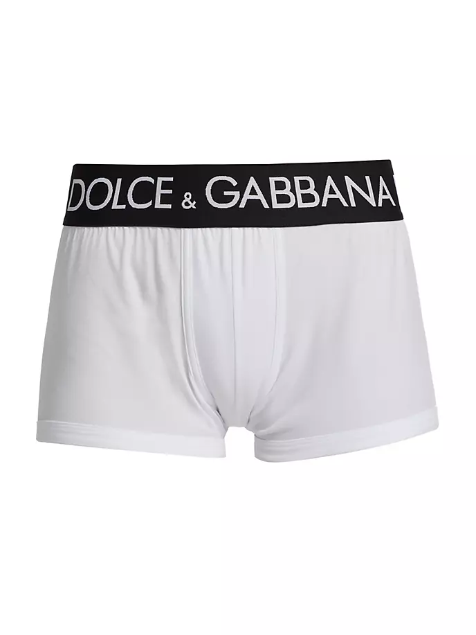 

Боксеры из эластичного хлопка с логотипом Dolce&Gabbana, белый