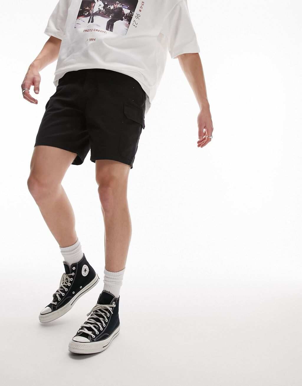 

Черные шорты карго Topman