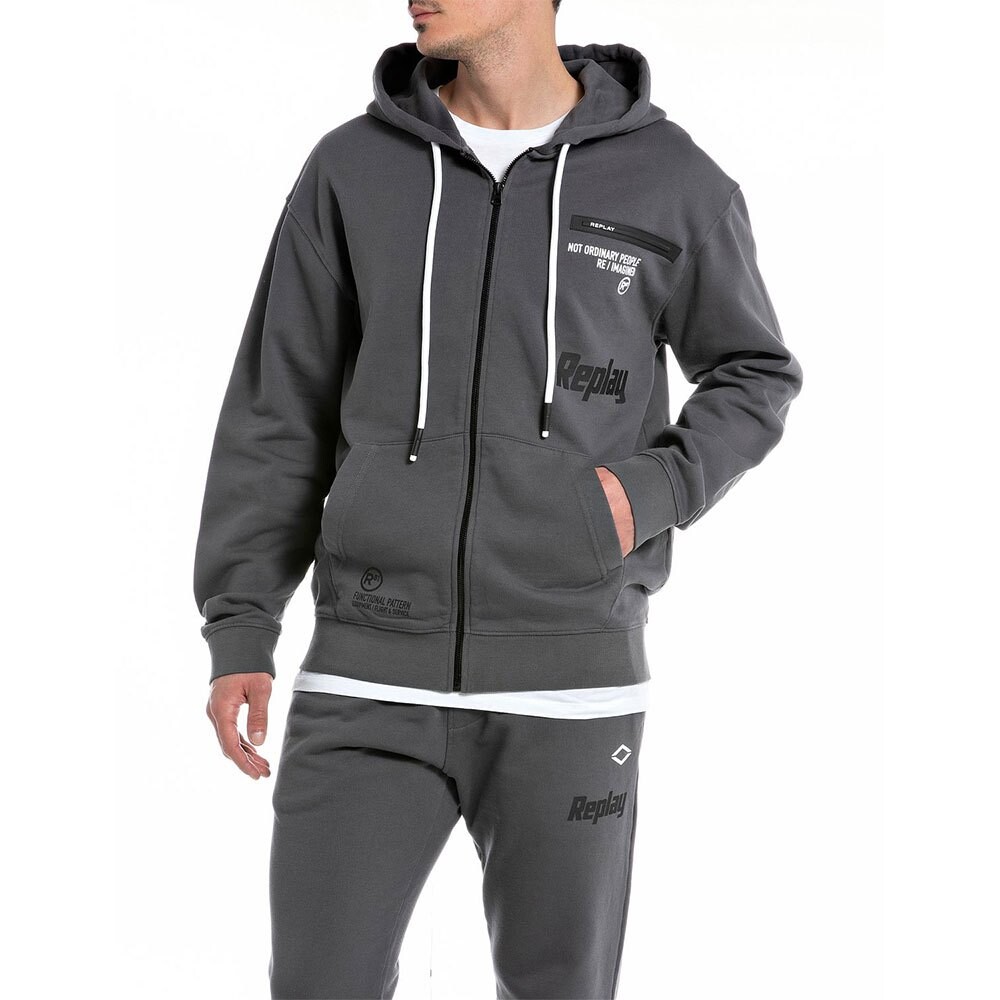 

Толстовка Replay M6706 .000.21842 Full Zip, серый