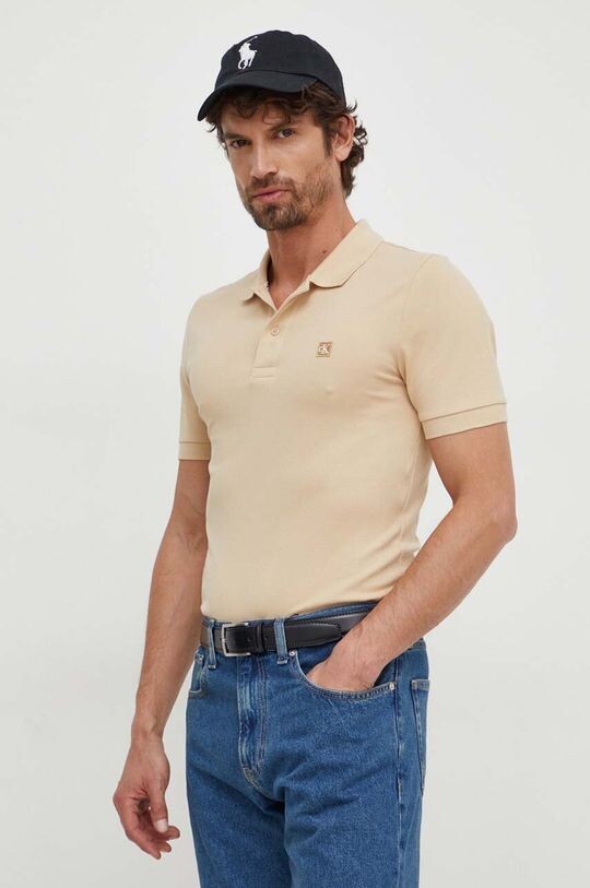 

Рубашка поло Calvin Klein Jeans, бежевый