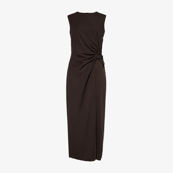 

Платье миди locusta со сборками из эластичной ткани Weekend Max Mara, коричневый