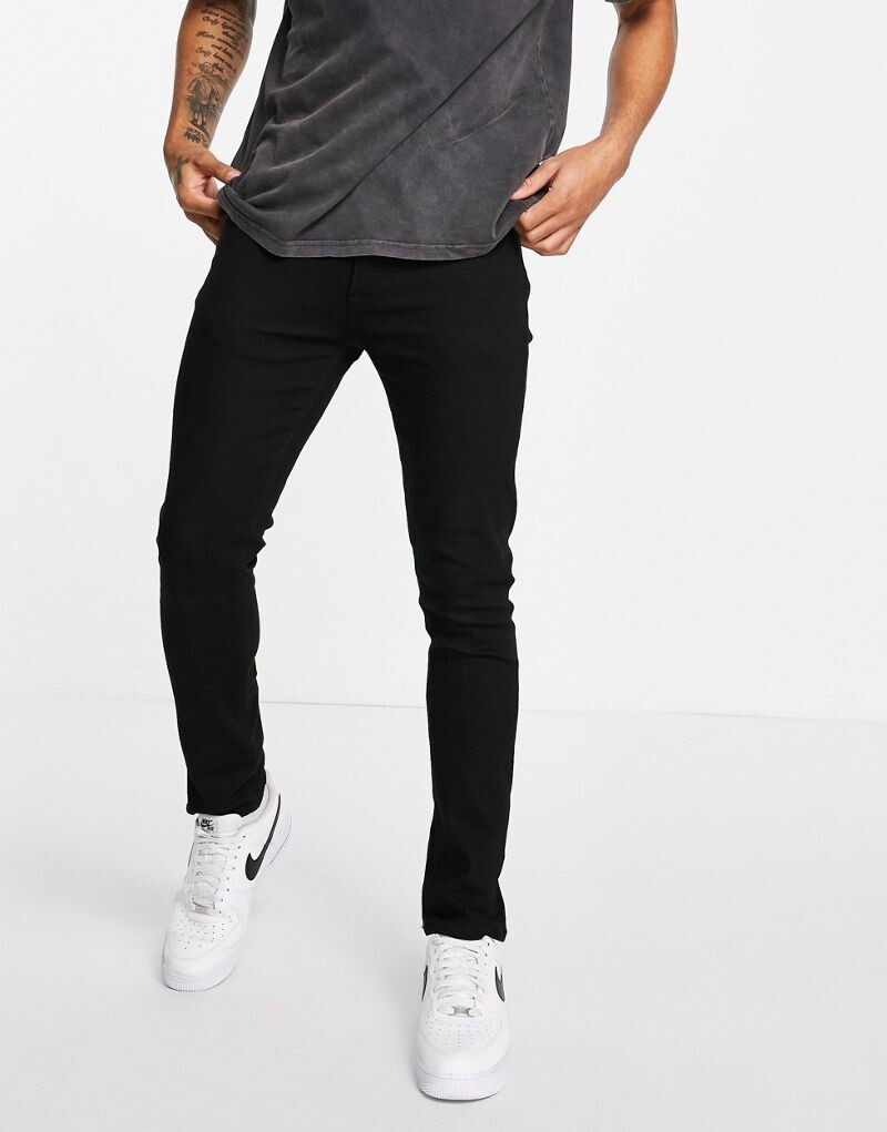 

River Island – черные джинсы скинни