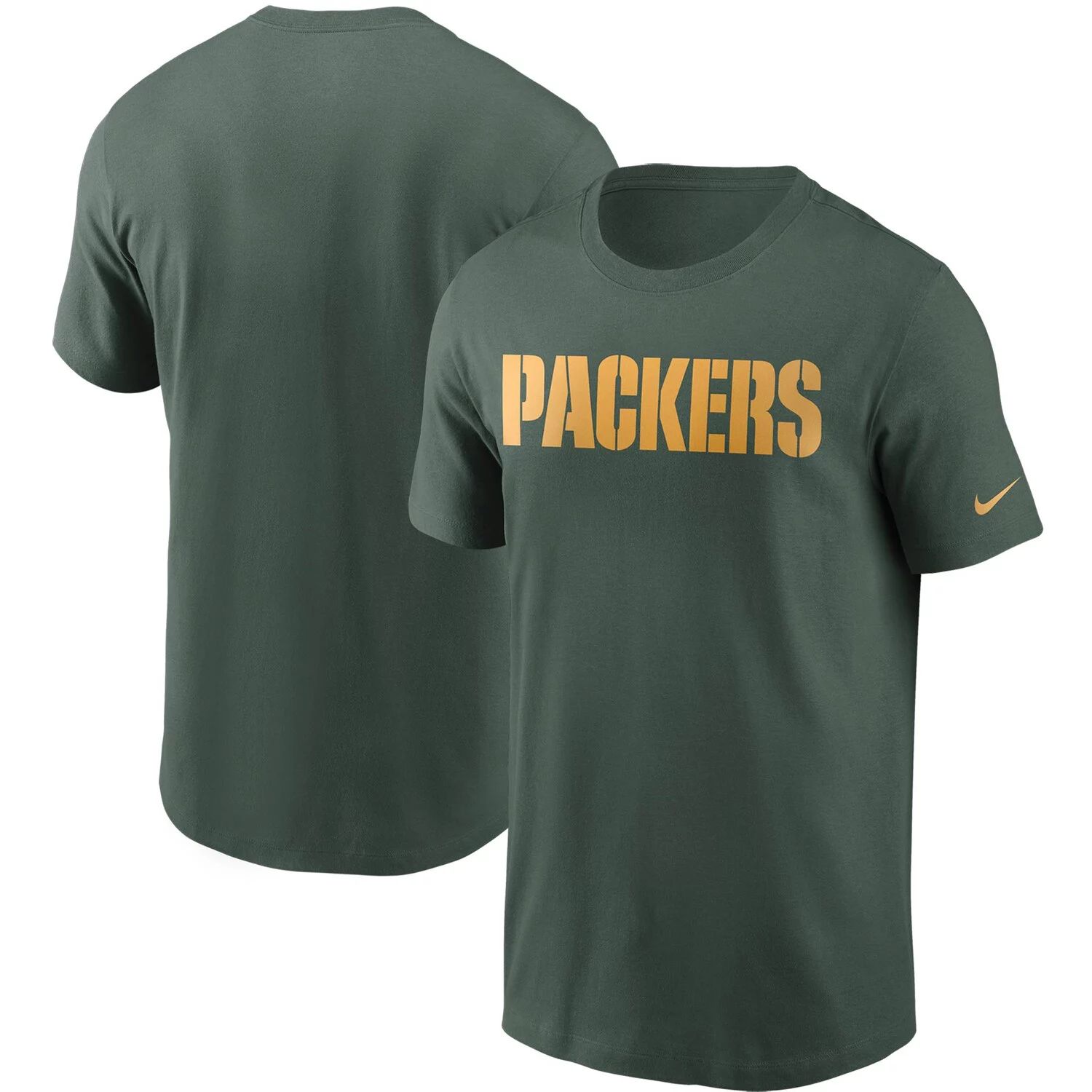 Мужская зеленая футболка с надписью Green Bay Packers Team Nike