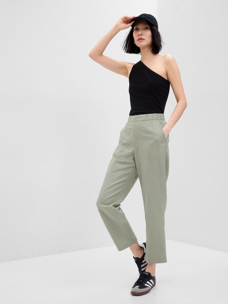 

Льняные брюки Gap, зеленый