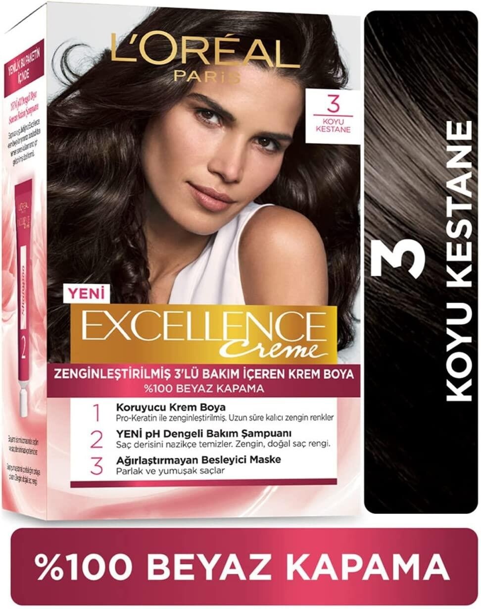 

Loreal Paris Excellence Creme 3 Темно-каштановый