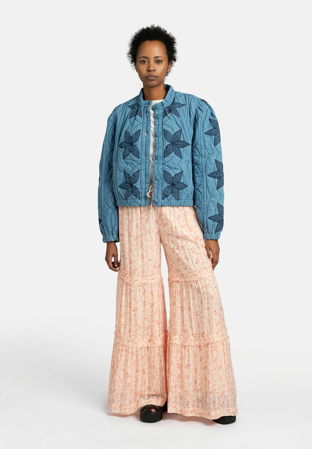 

Тканевые брюки Free People, абрикос