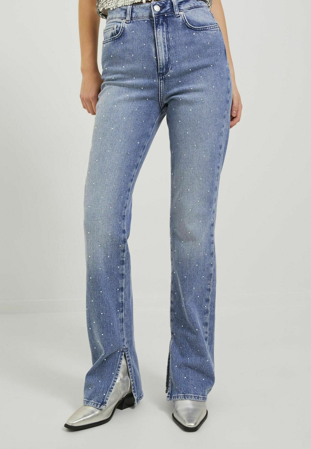 

Джинсы приталенного кроя Jxciara Strass JJXX, цвет medium blue denim
