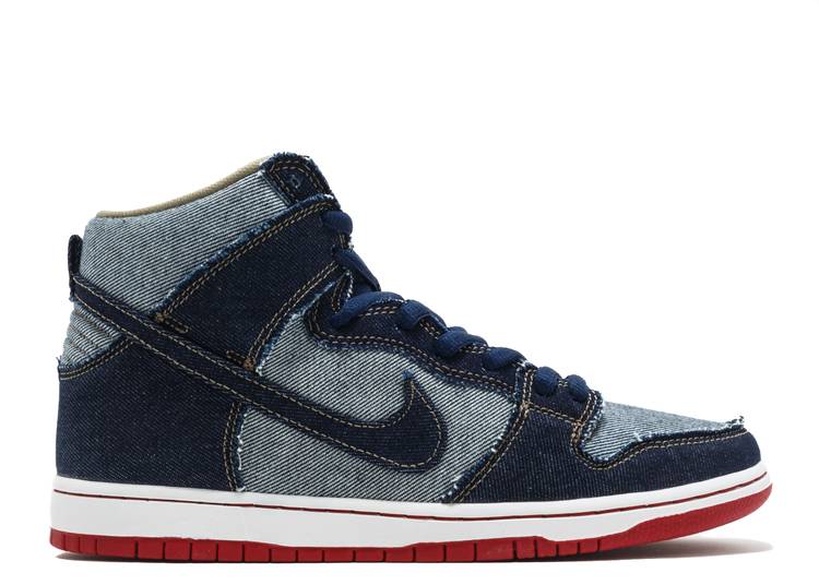 Nike dunks high on sale denim