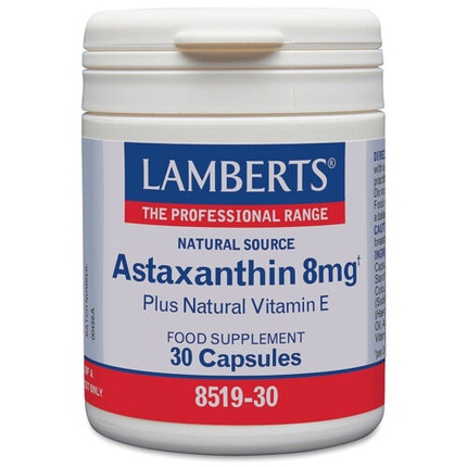 Ламбертс Астаксантин 8 мг 30 растительных капсул Lamberts