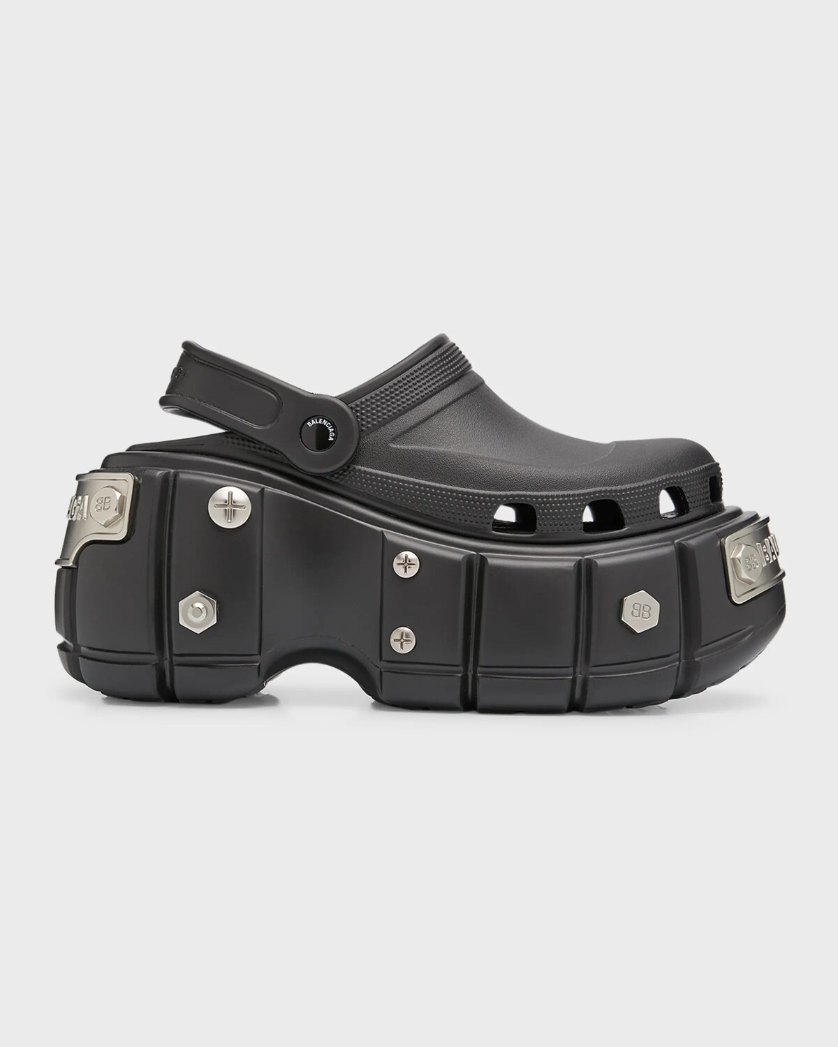 

Мюли HardCrocs Balenciaga, цвет Nero/Silver