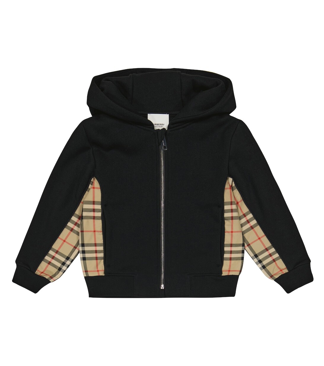 

Худи из джерси со вставками в клетку Vintage Burberry, разноцветный