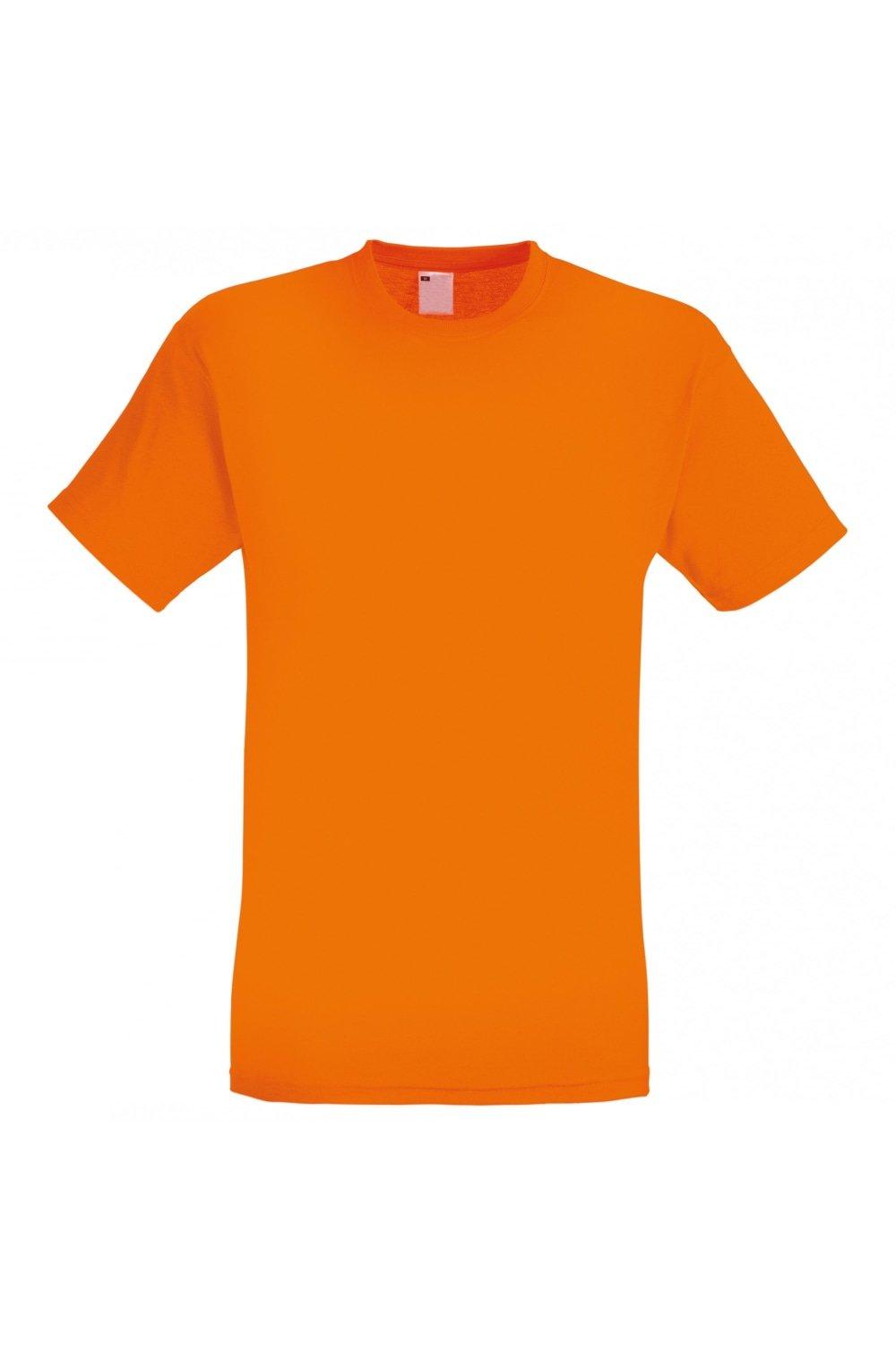 Повседневная футболка с коротким рукавом Universal Textiles, оранжевый мужская футболка лиса русская краса xl серый меланж